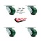 Service Caster 3.25 Inch Green Poly on Steel Caster Set with Roller Bearing and Swivel Lock SCC SCC-30CS3420-PUR-GB-BSL-4 - alternate 2